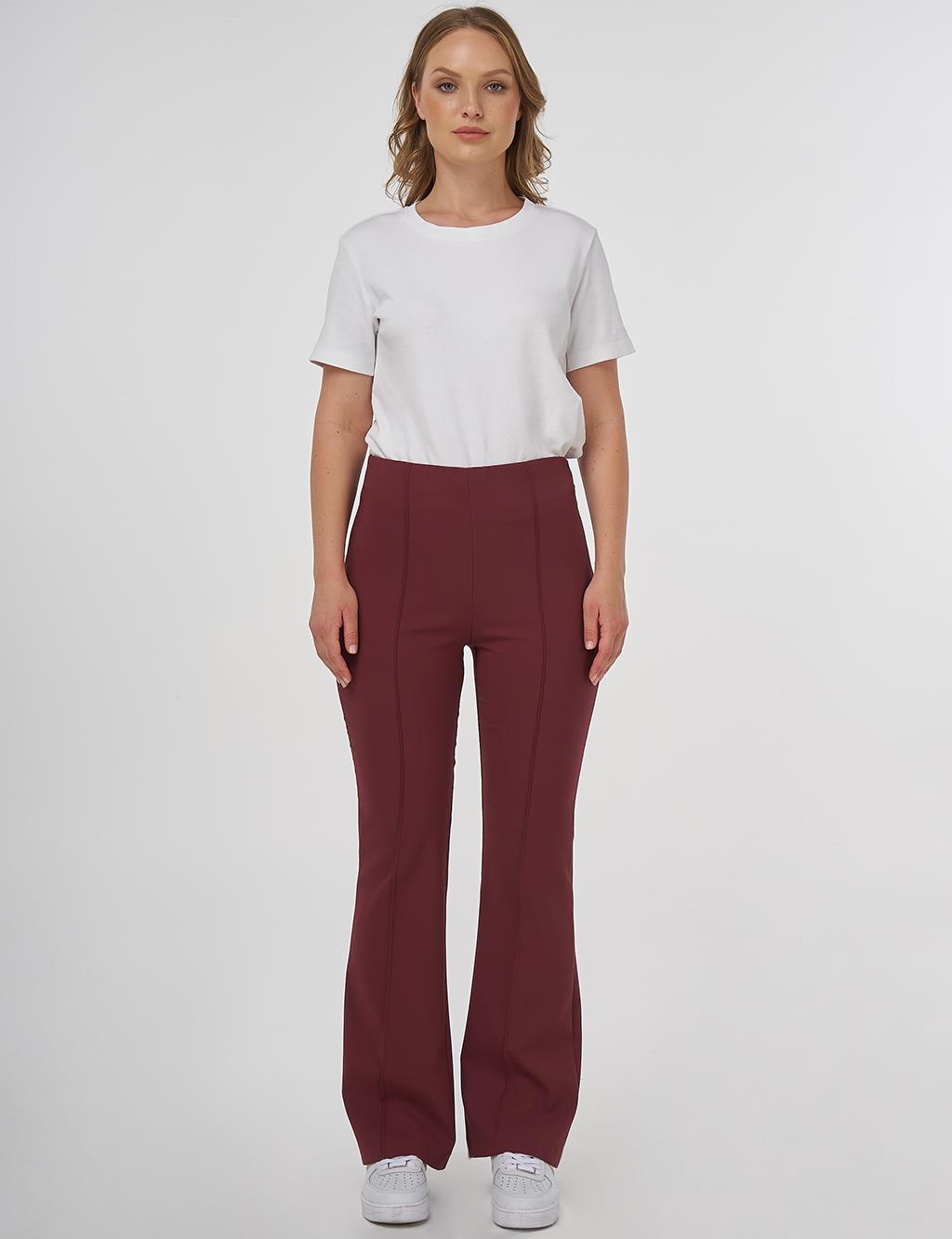 Taped Flare Fit Pants Bronze Brown