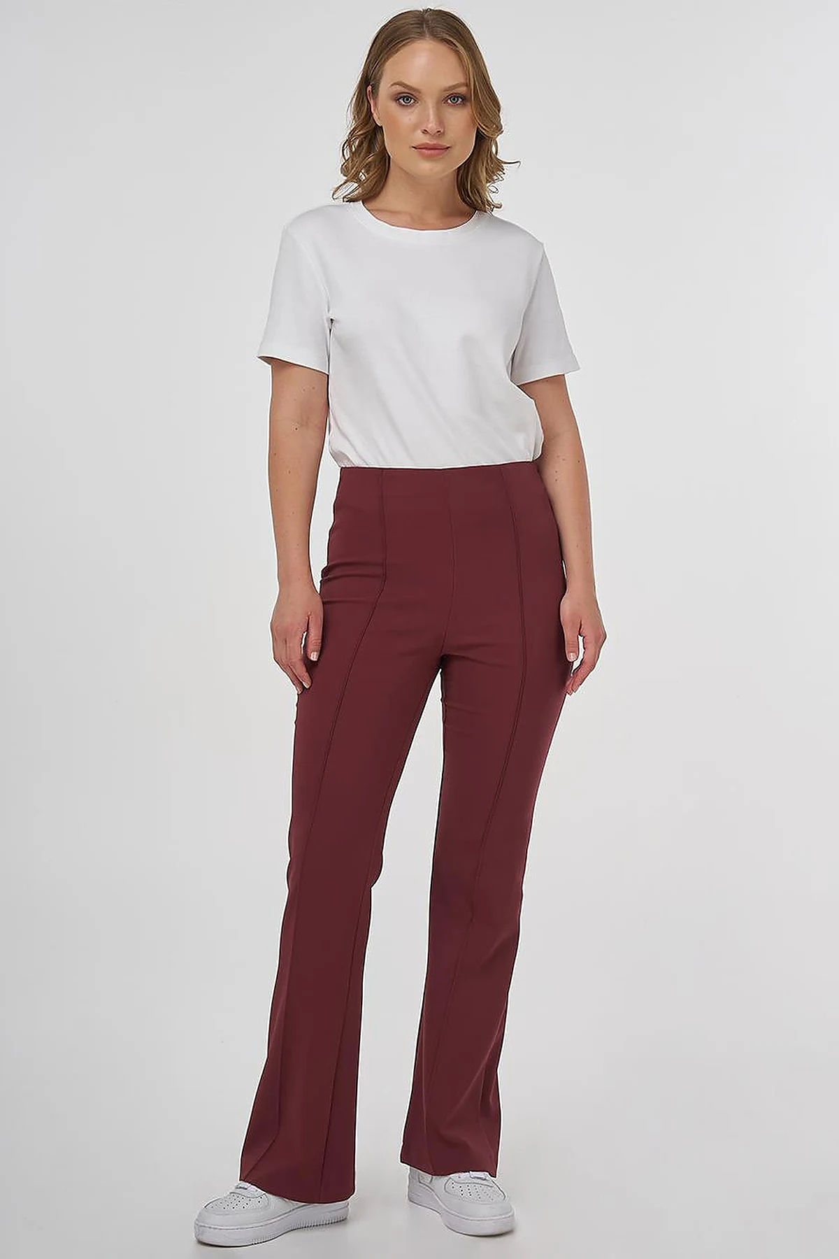 Taped Flare Fit Pants Bronze Brown