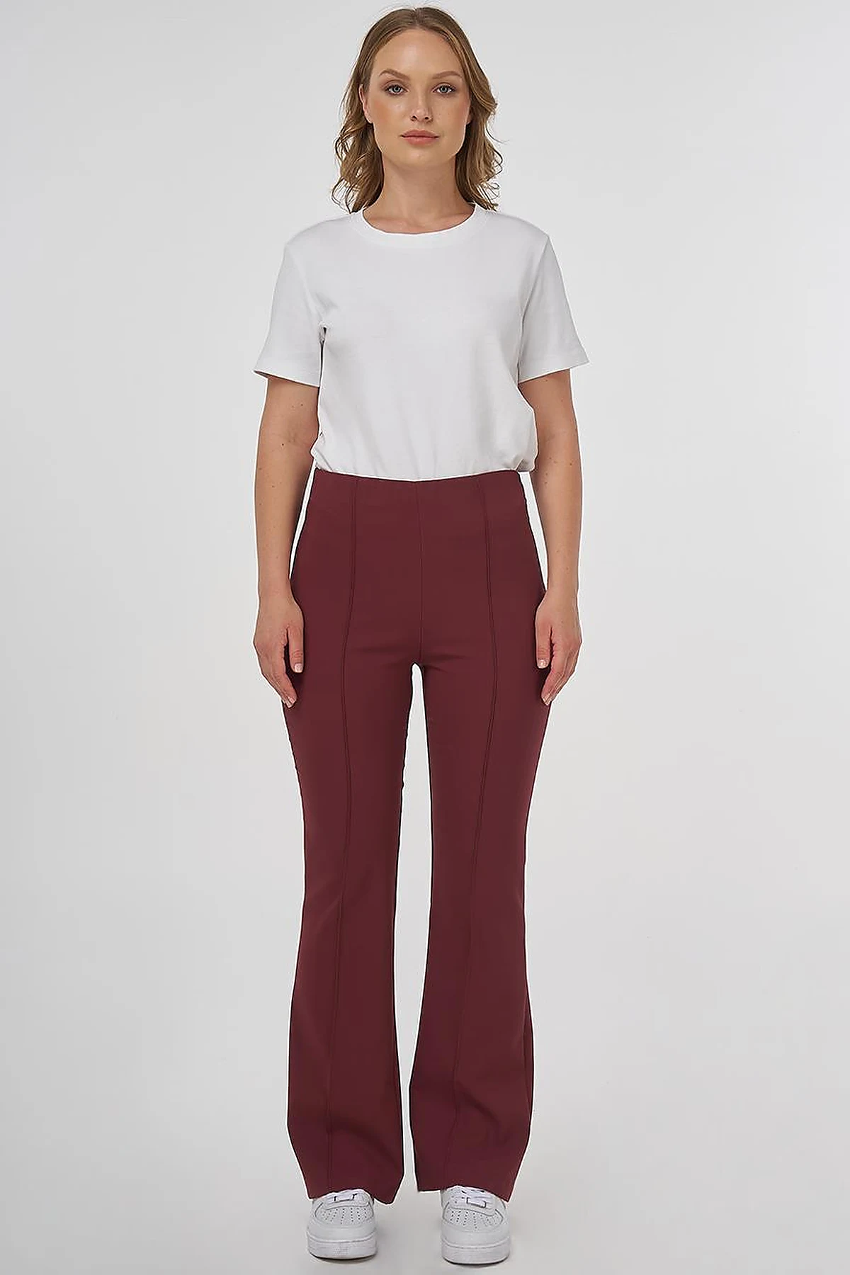Taped Flare Fit Pants Bronze Brown