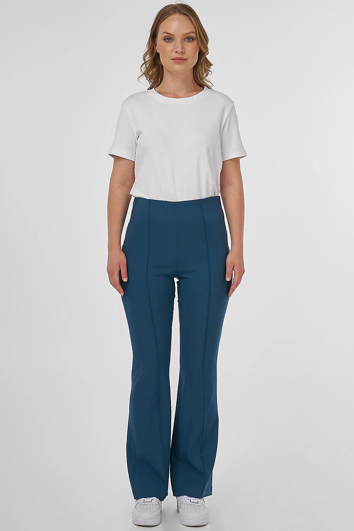 Taped Flare Fit Pants Petrol