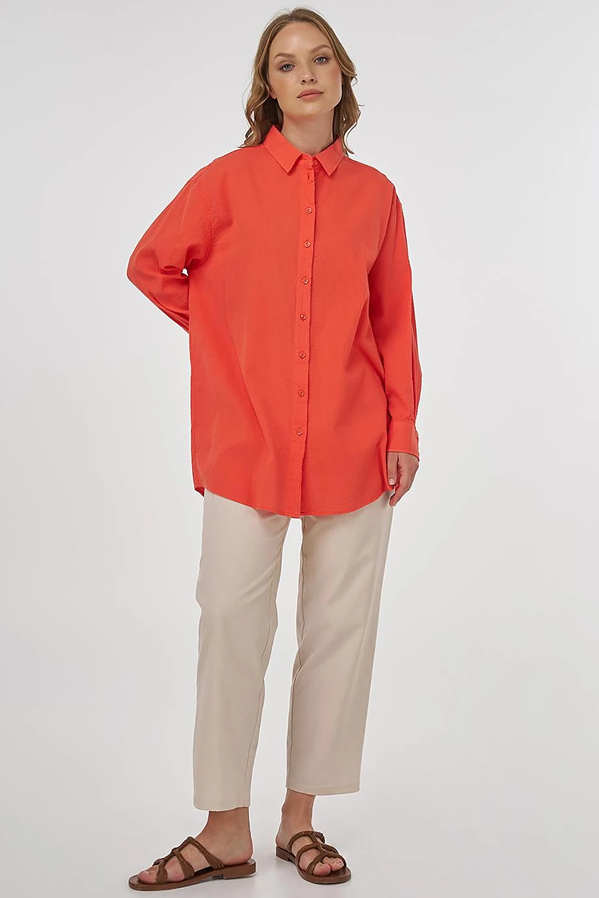 100% Cotton Relaxed Fit Tunic Poppy 
