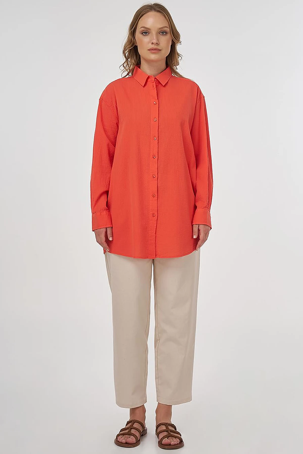 100% Cotton Relaxed Fit Tunic Poppy 