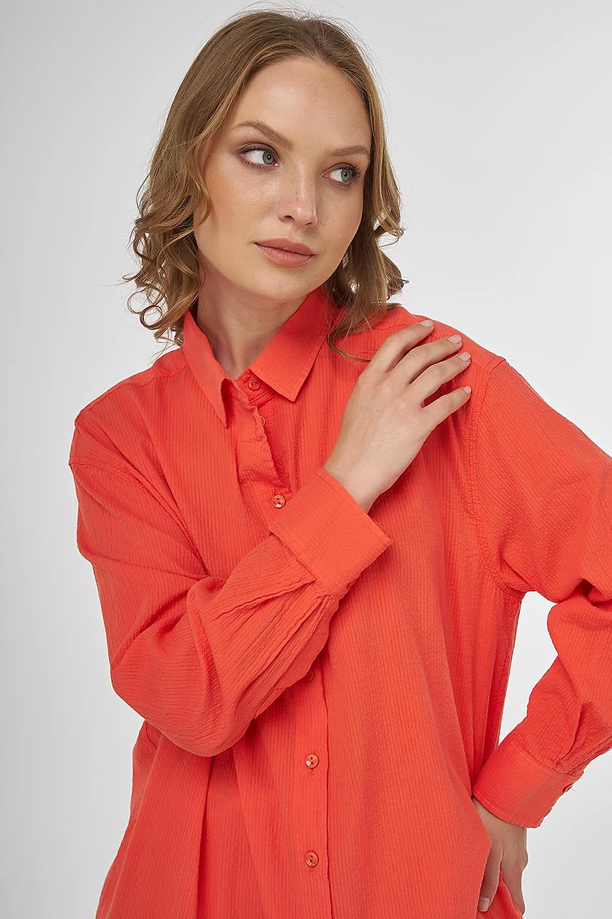 100% Cotton Relaxed Fit Tunic Poppy 