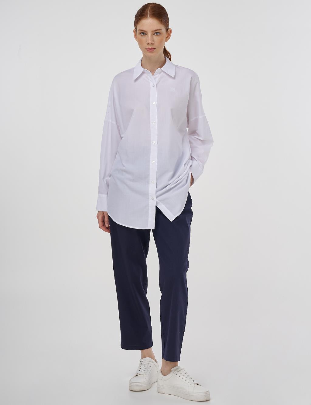 Relaxed Fit Cotton Tunic Optic White 