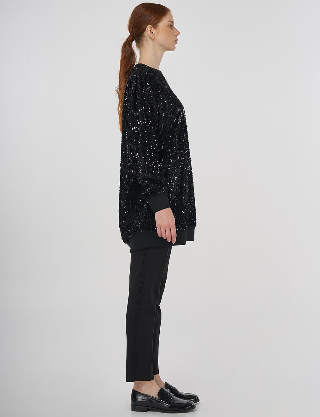 Sequin Sweatshirt Black
