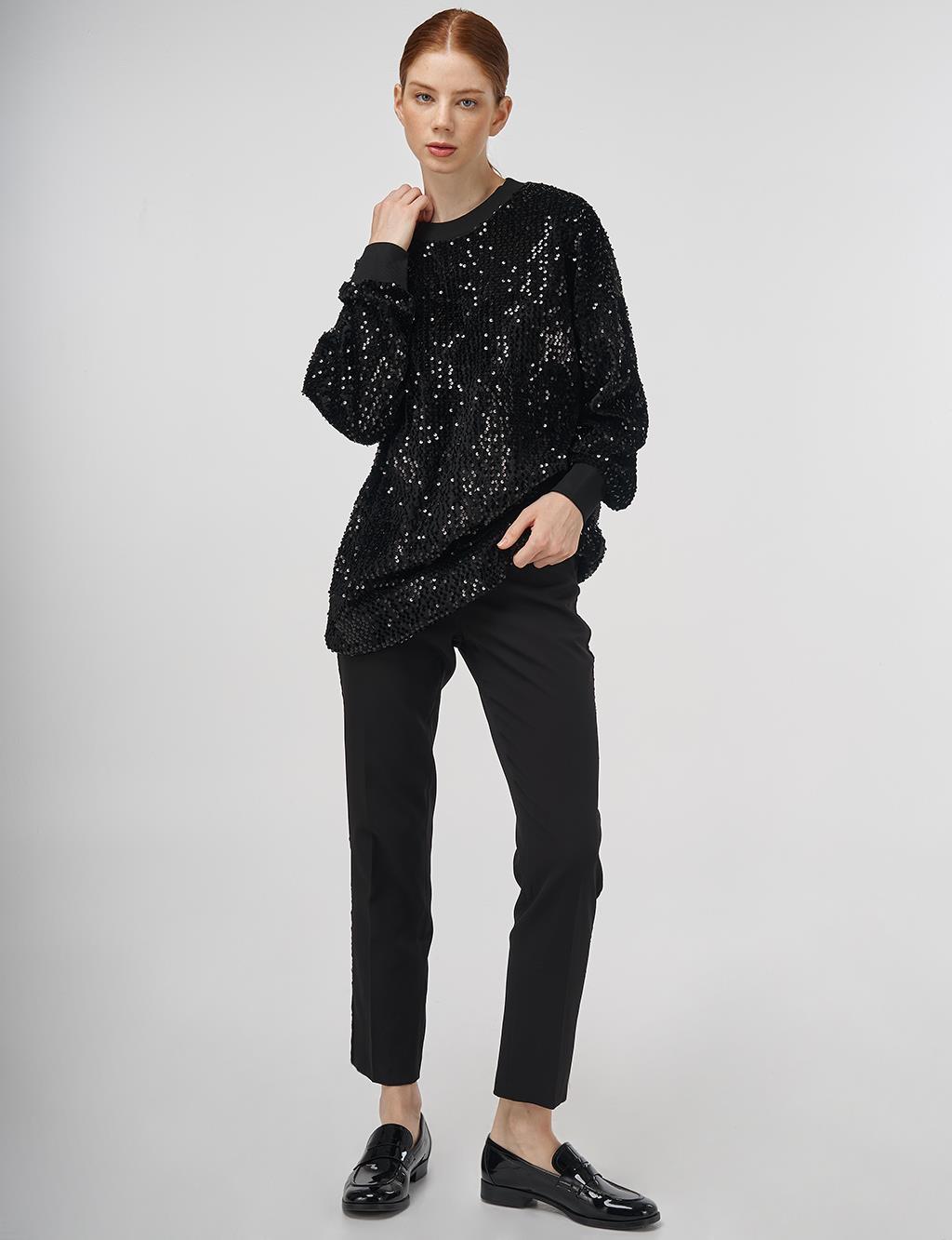 Sequin Sweatshirt Black