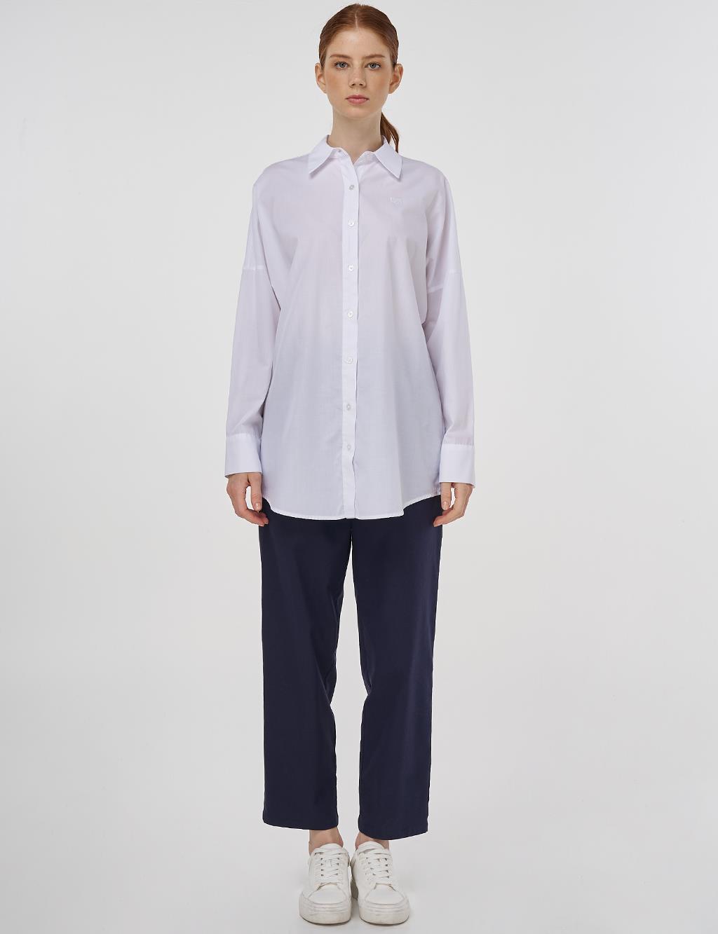 Relaxed Fit Cotton Tunic Optic White 
