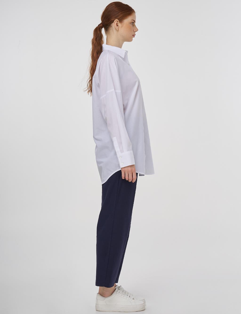 Relaxed Fit Cotton Tunic Optic White 