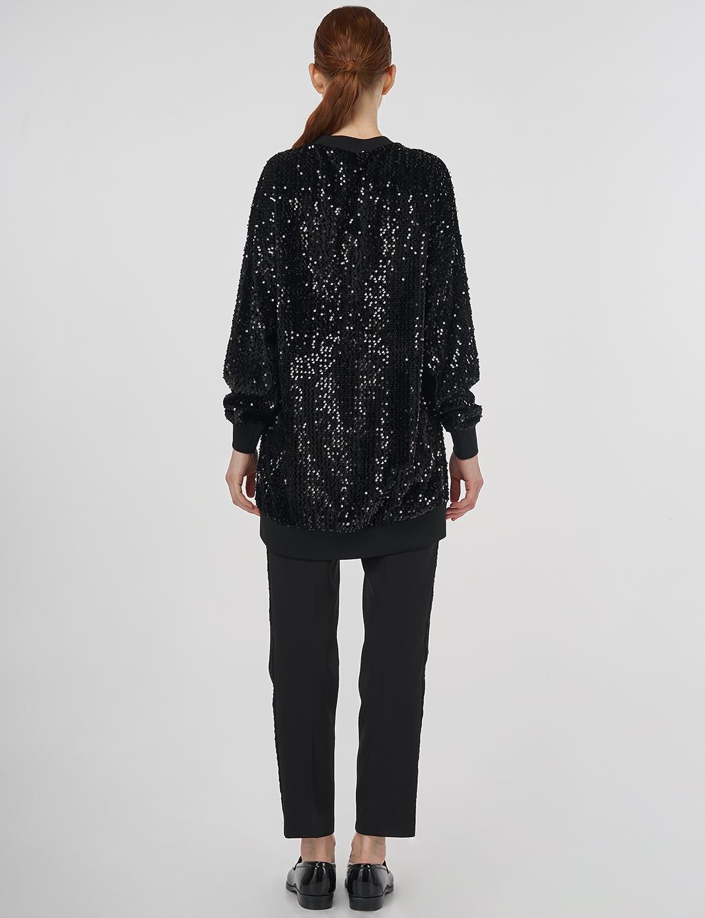 Sequin Sweatshirt Black
