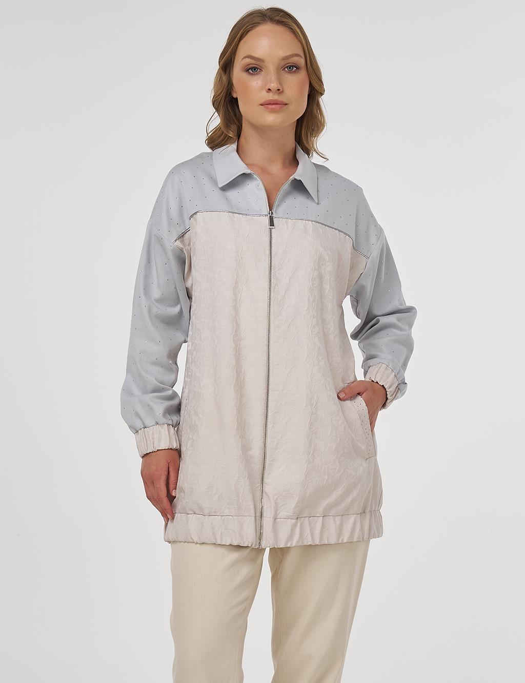 Hotfix Bask&#x131;l&#x131; Jakarl&#x131; Ceket Ta&#x15F;