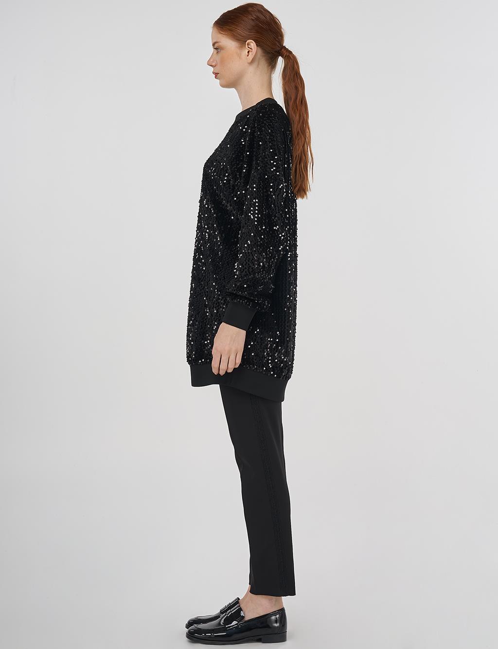Sequin Sweatshirt Black