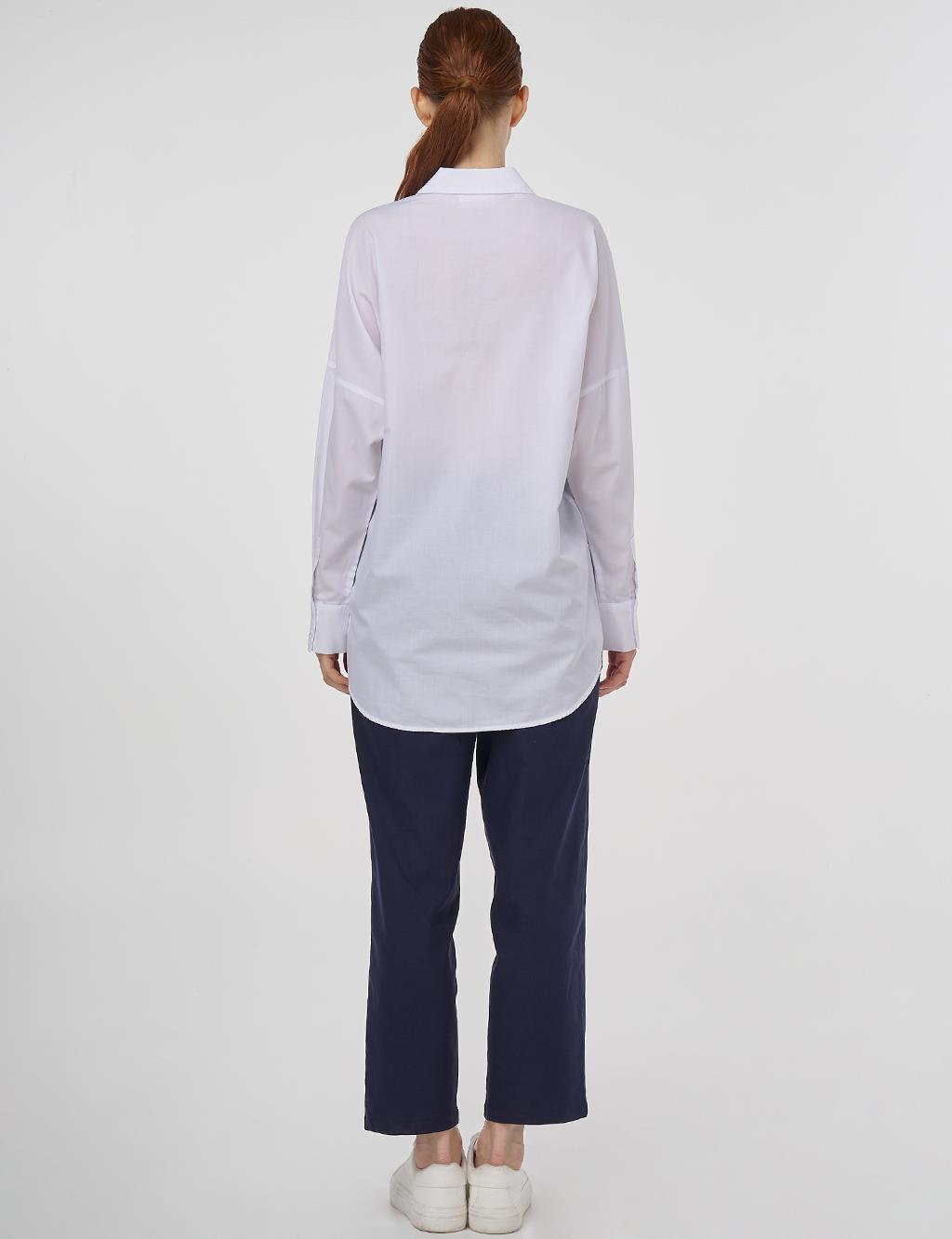 Relaxed Fit Cotton Tunic Optic White 