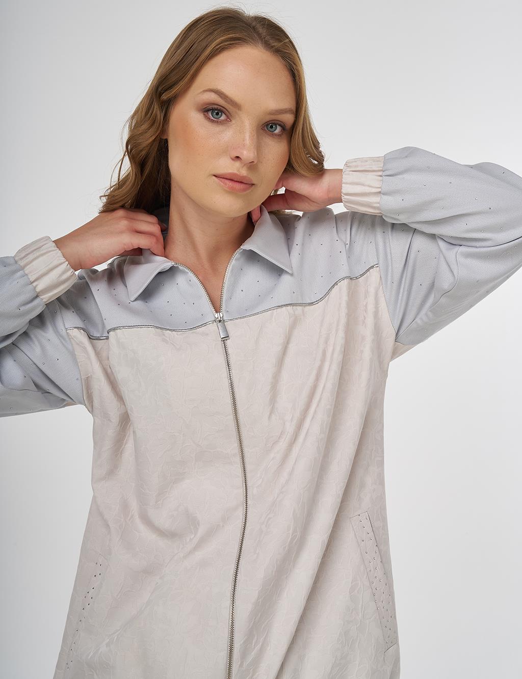 Hotfix Bask&#x131;l&#x131; Jakarl&#x131; Ceket Ta&#x15F;