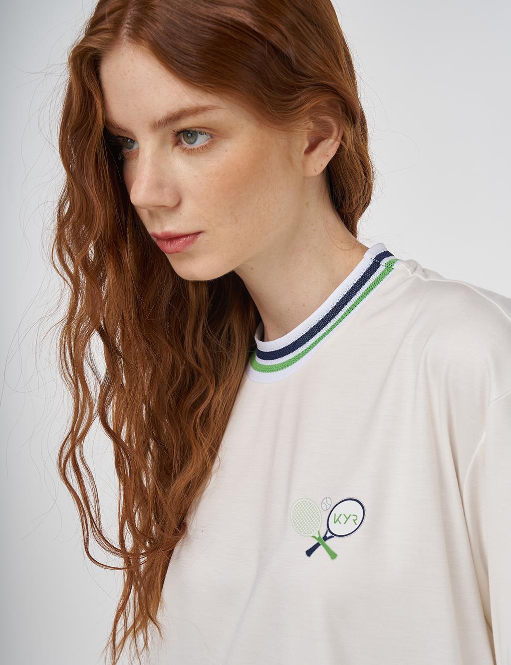 Crew Neck Jersey Sweatshirt Optic White
