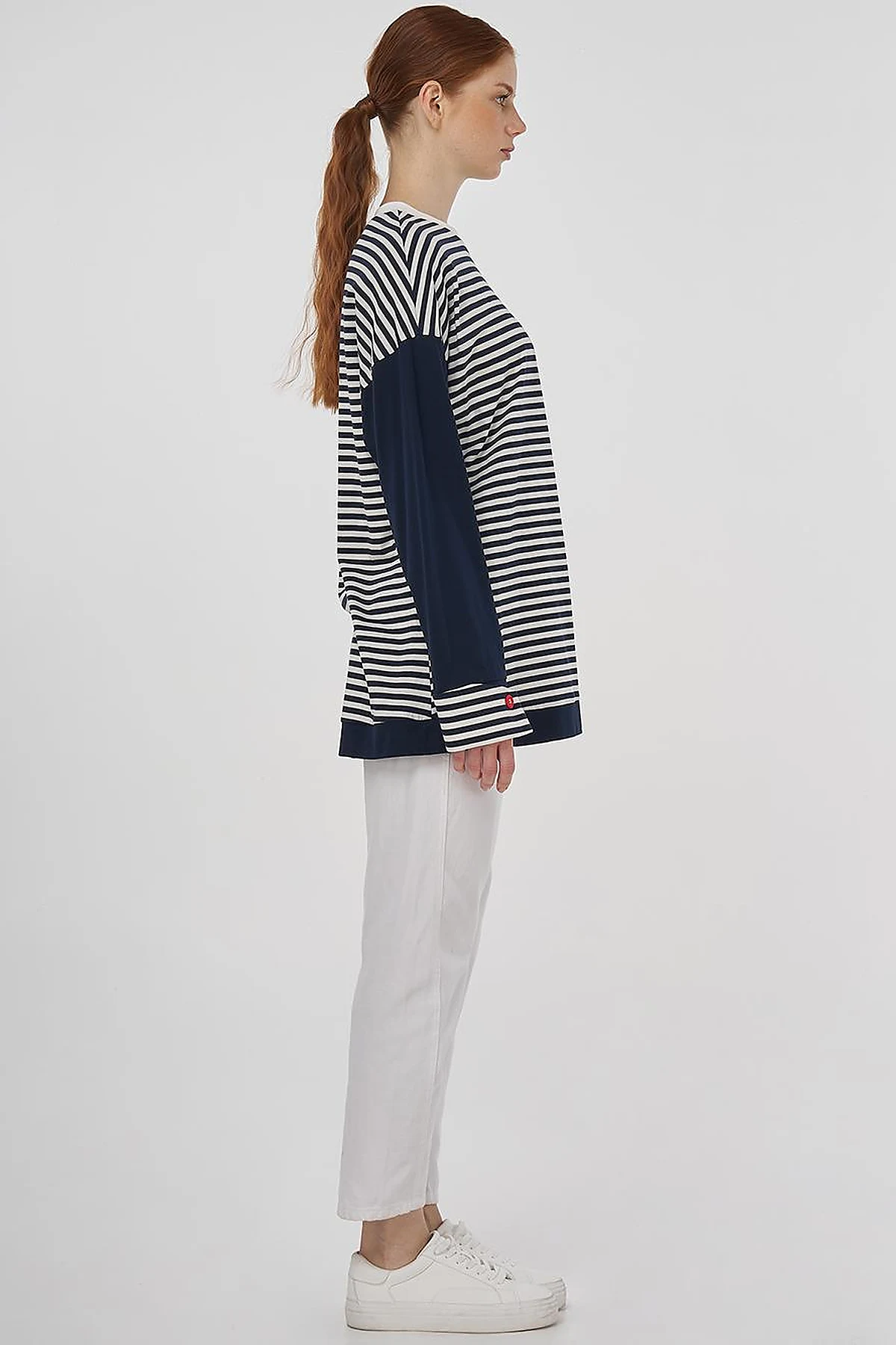 100% Cotton Graphic Printed Sweatshirt Dark Navy