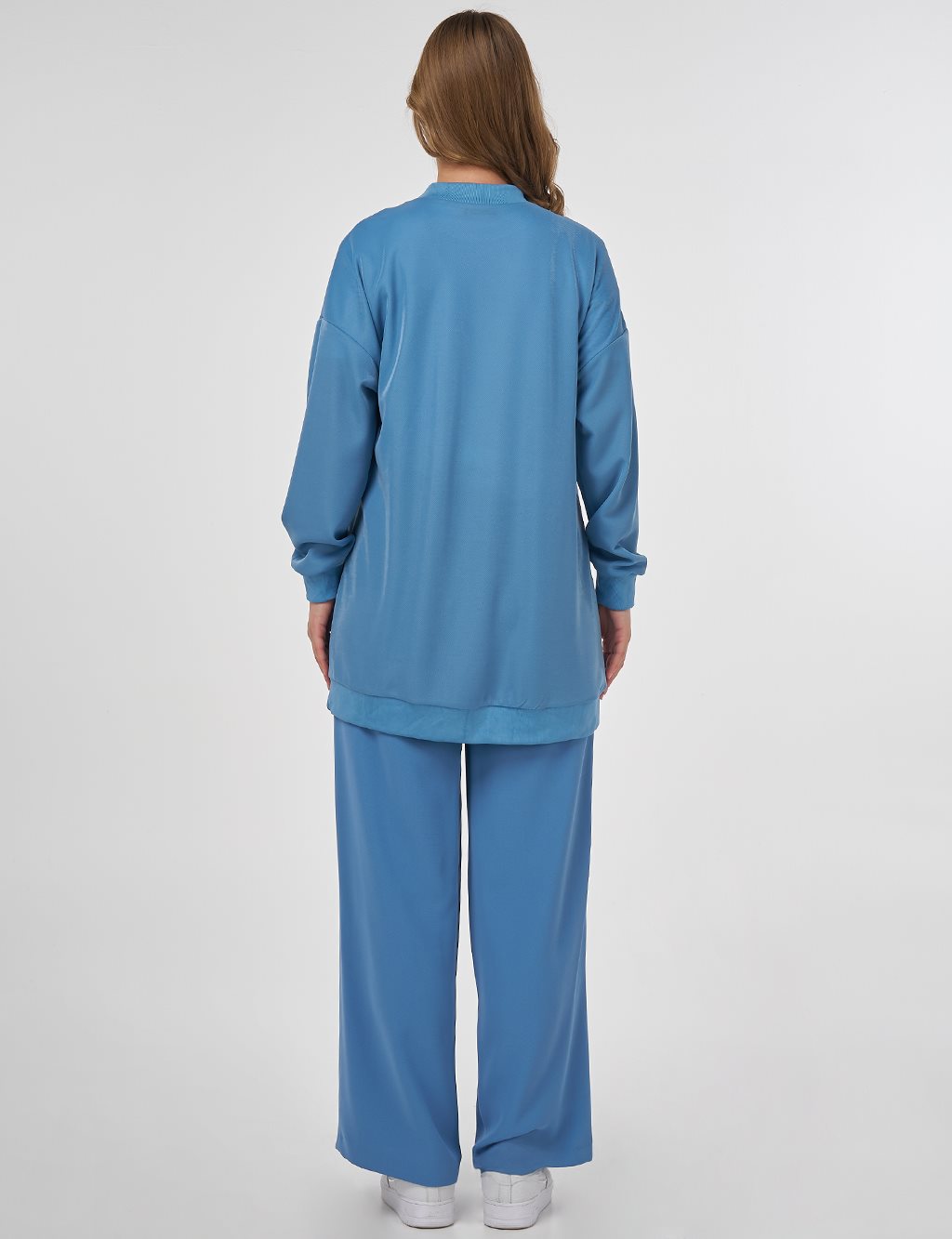 Shiny Look Sweatshirt Blue