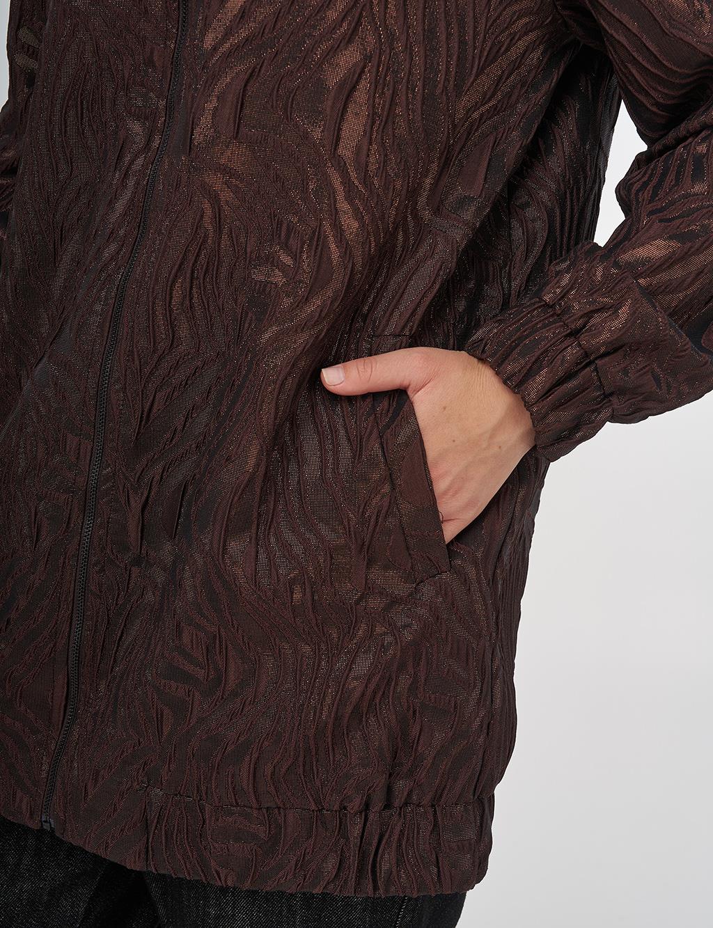 Jacquard Basic Jacket - Brown