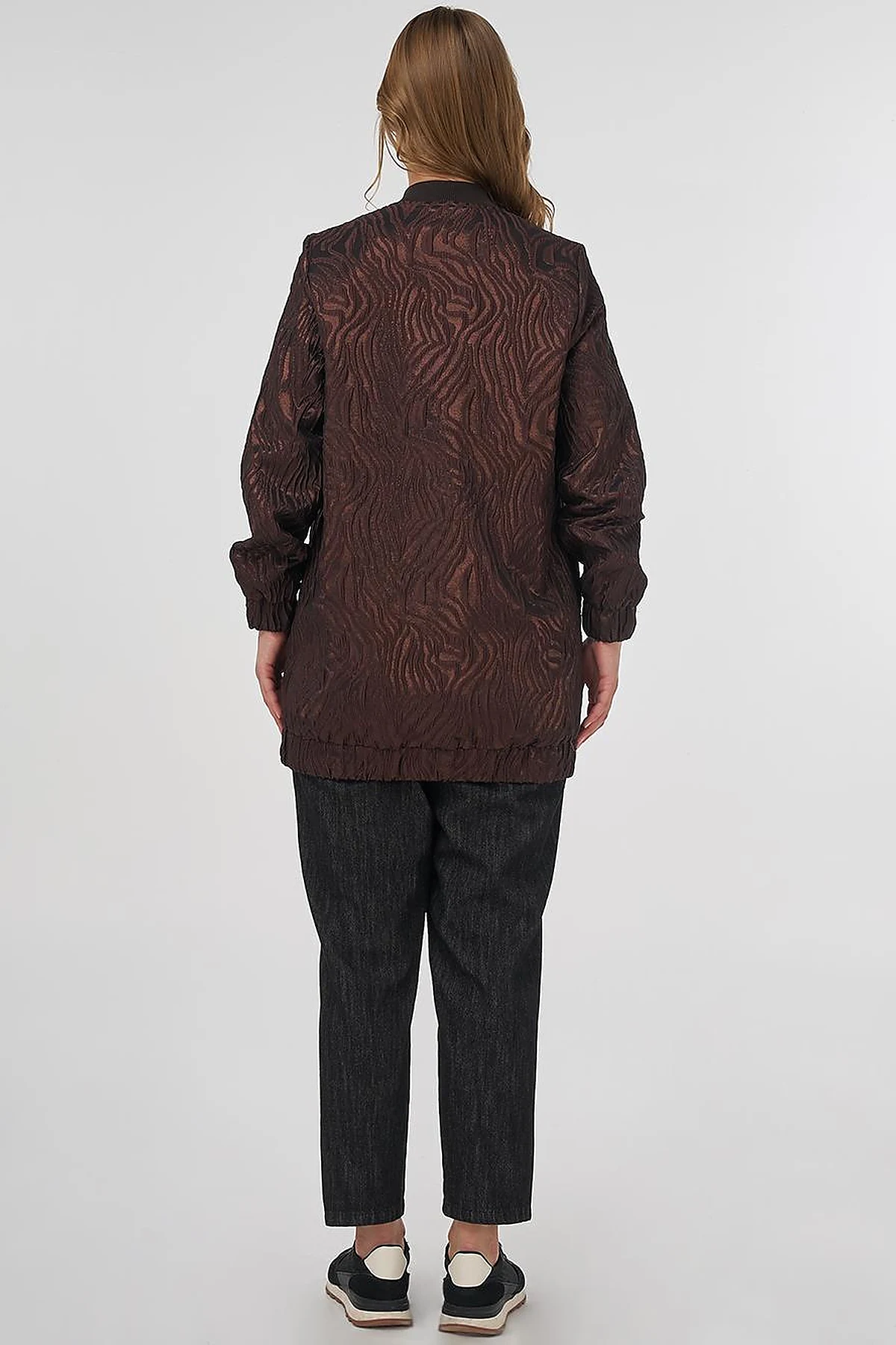 Jacquard Basic Jacket - Brown