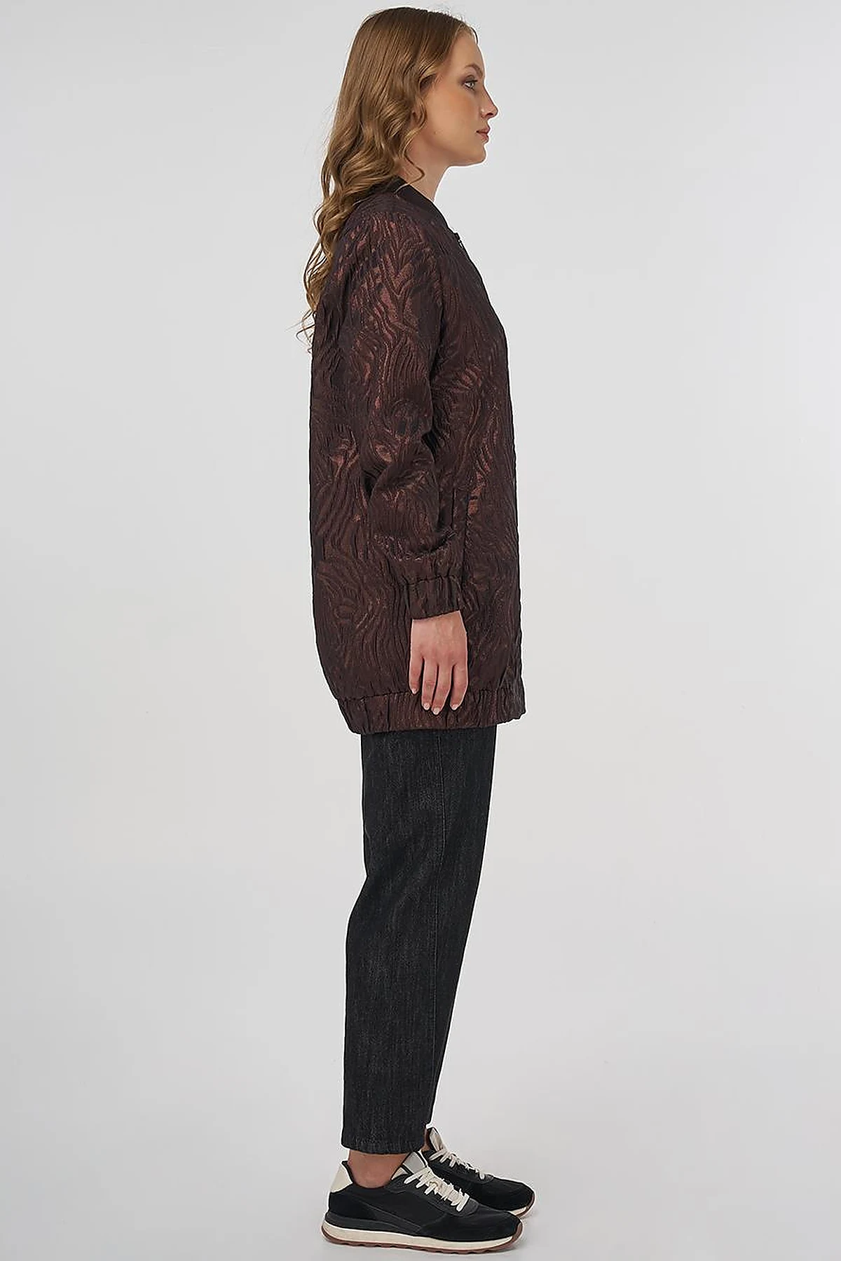 Jacquard Basic Jacket - Brown