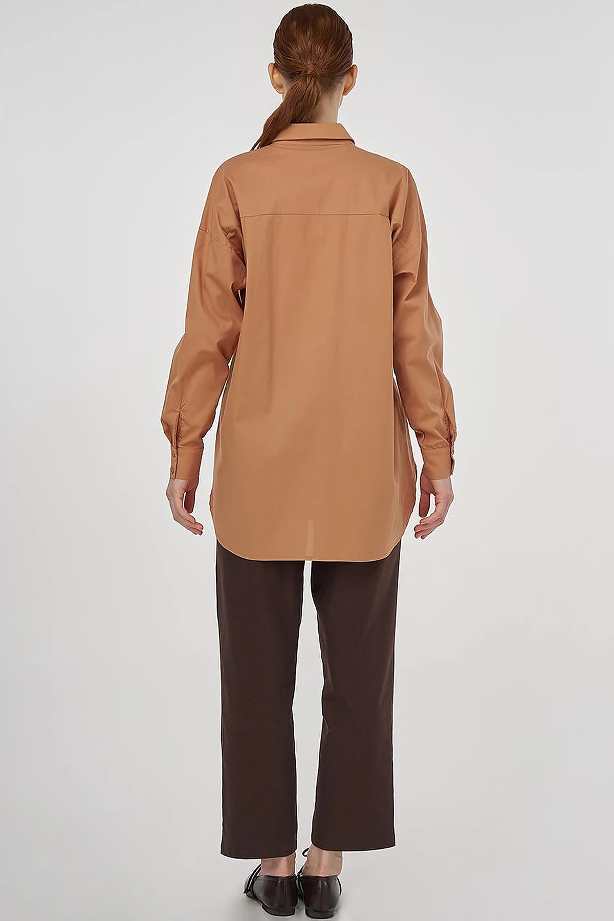 Relaxed Fit Cotton Tunic Camel