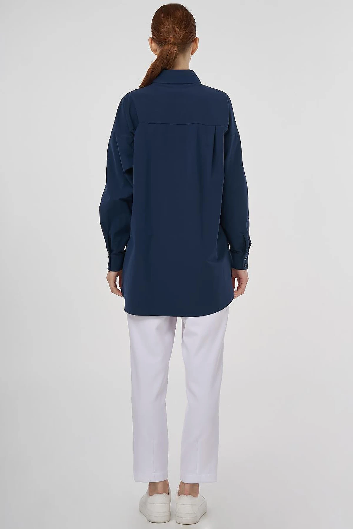 Relaxed Fit Cotton Tunic Dark Navy 