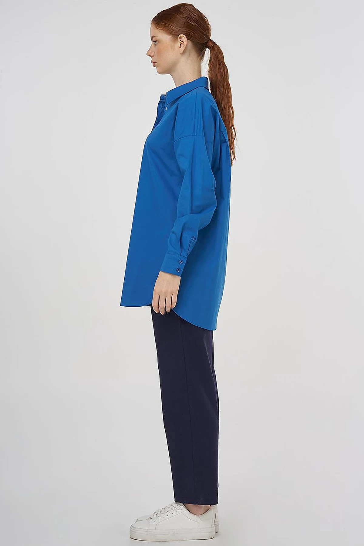 Relaxed Fit Cotton Tunic Blue