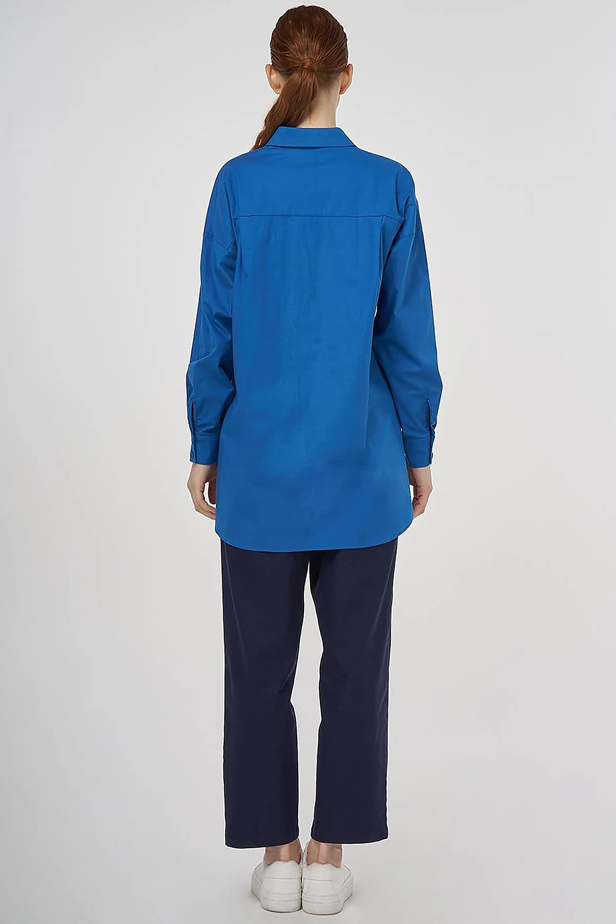 Relaxed Fit Cotton Tunic Blue