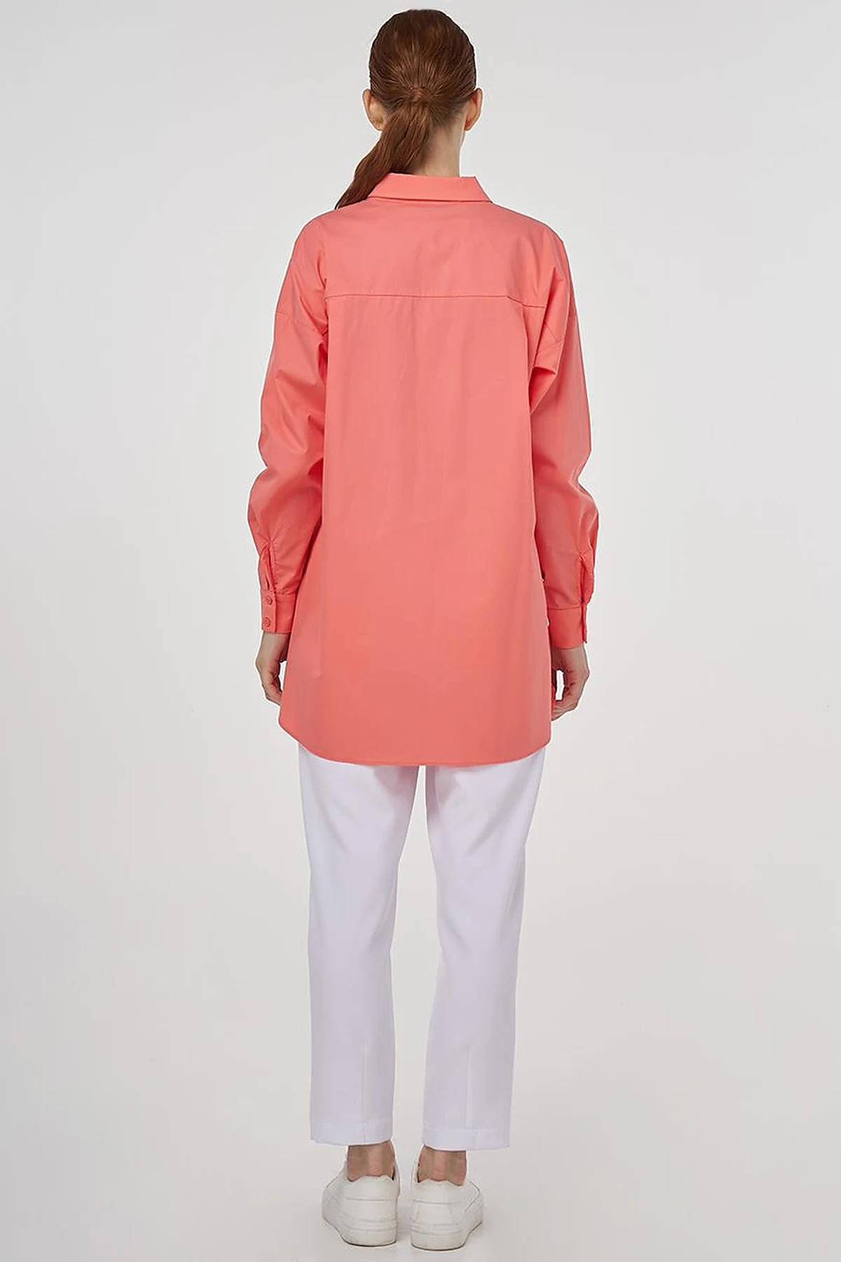 Relaxed Fit Cotton Tunic Shell Pink