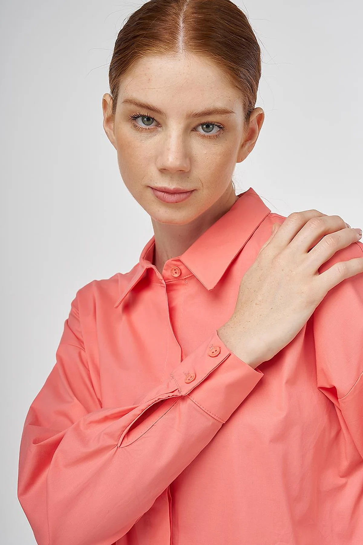 Relaxed Fit Cotton Tunic Shell Pink
