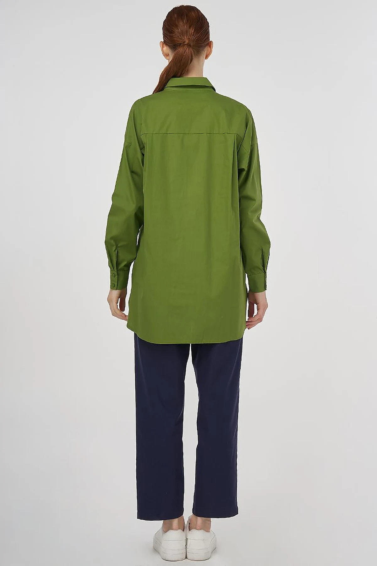 Relaxed Fit Cotton Tunic Green