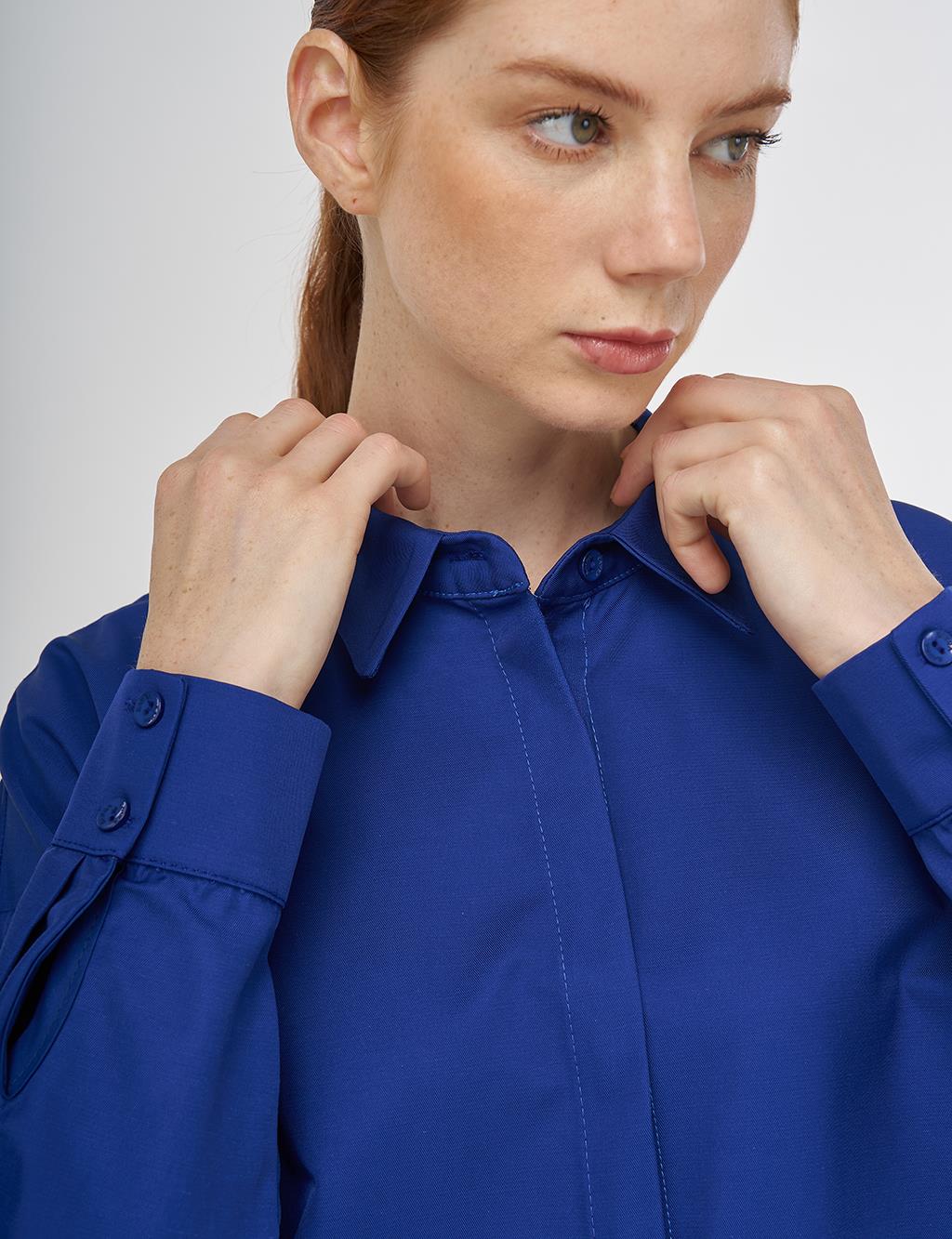 Relaxed Fit Cotton Tunic Indigo