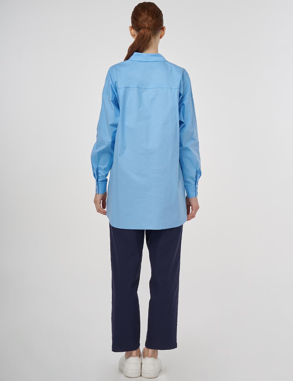 Relaxed Fit Cotton Tunic Dusty Grey