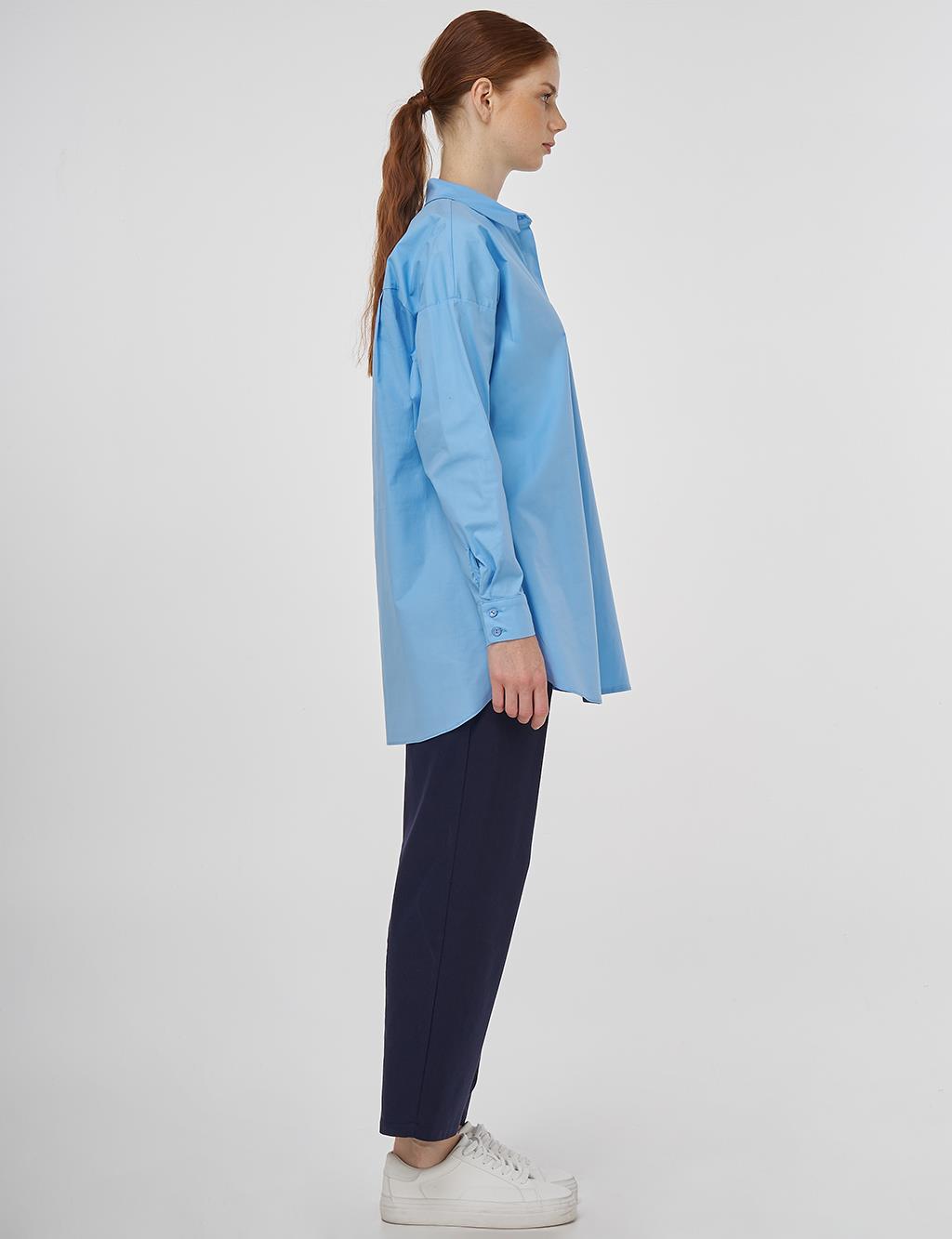 Relaxed Fit Cotton Tunic Dusty Grey