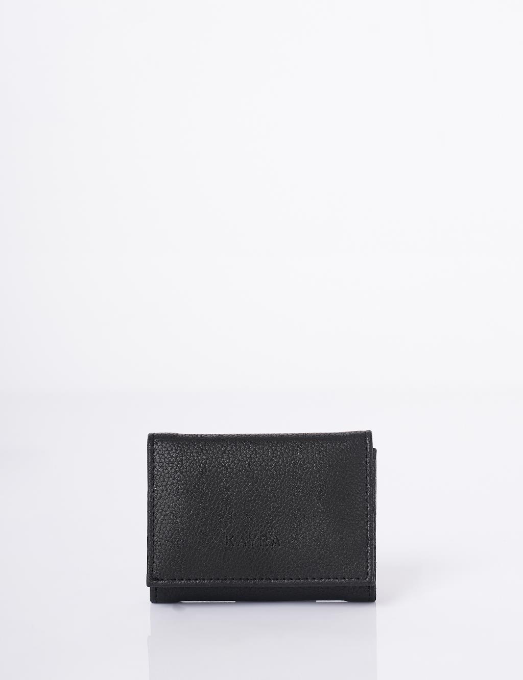 Logo-Embellished Faux Leather Wallet – Black