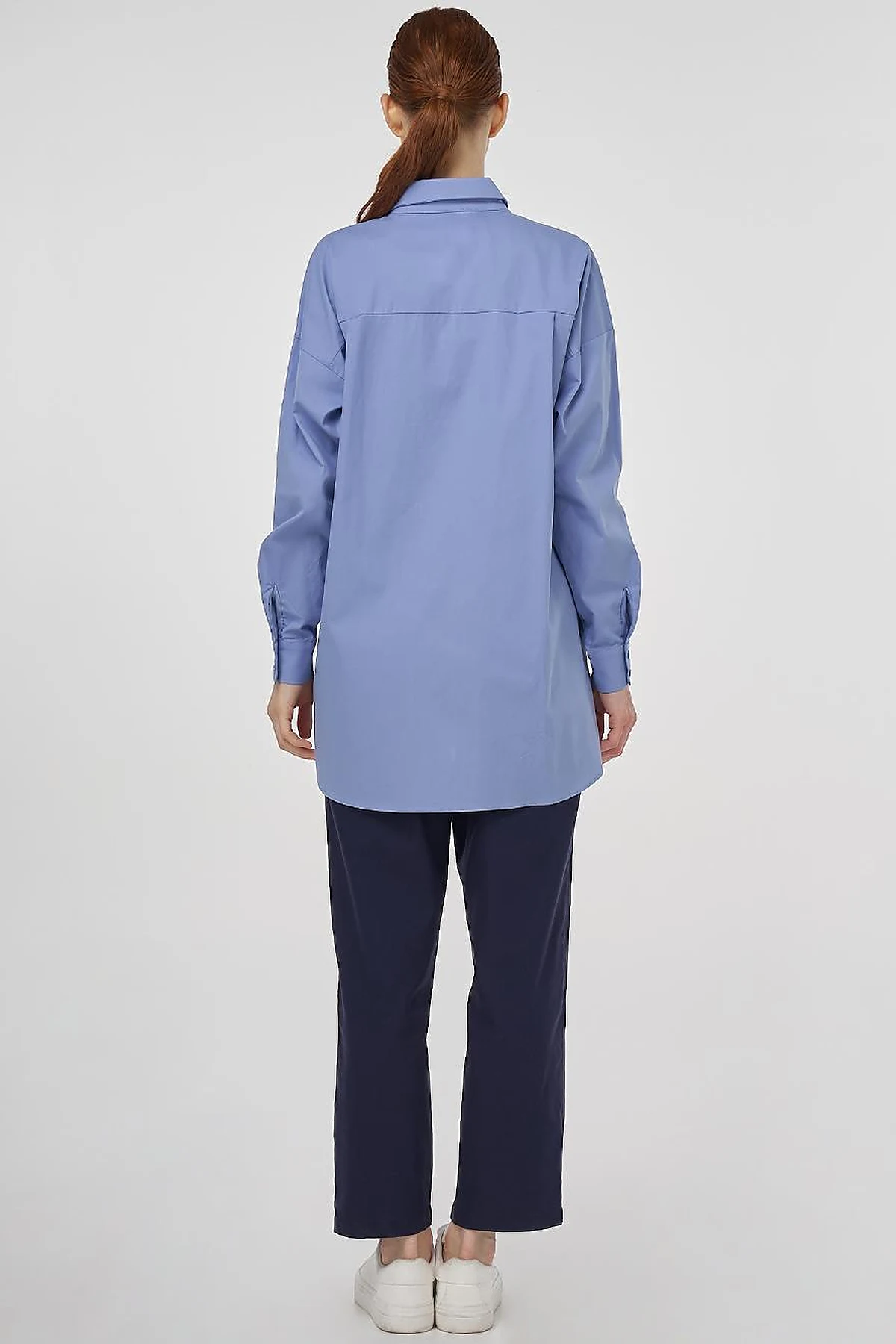 Relaxed Fit Cotton Tunic Air Force Blue 