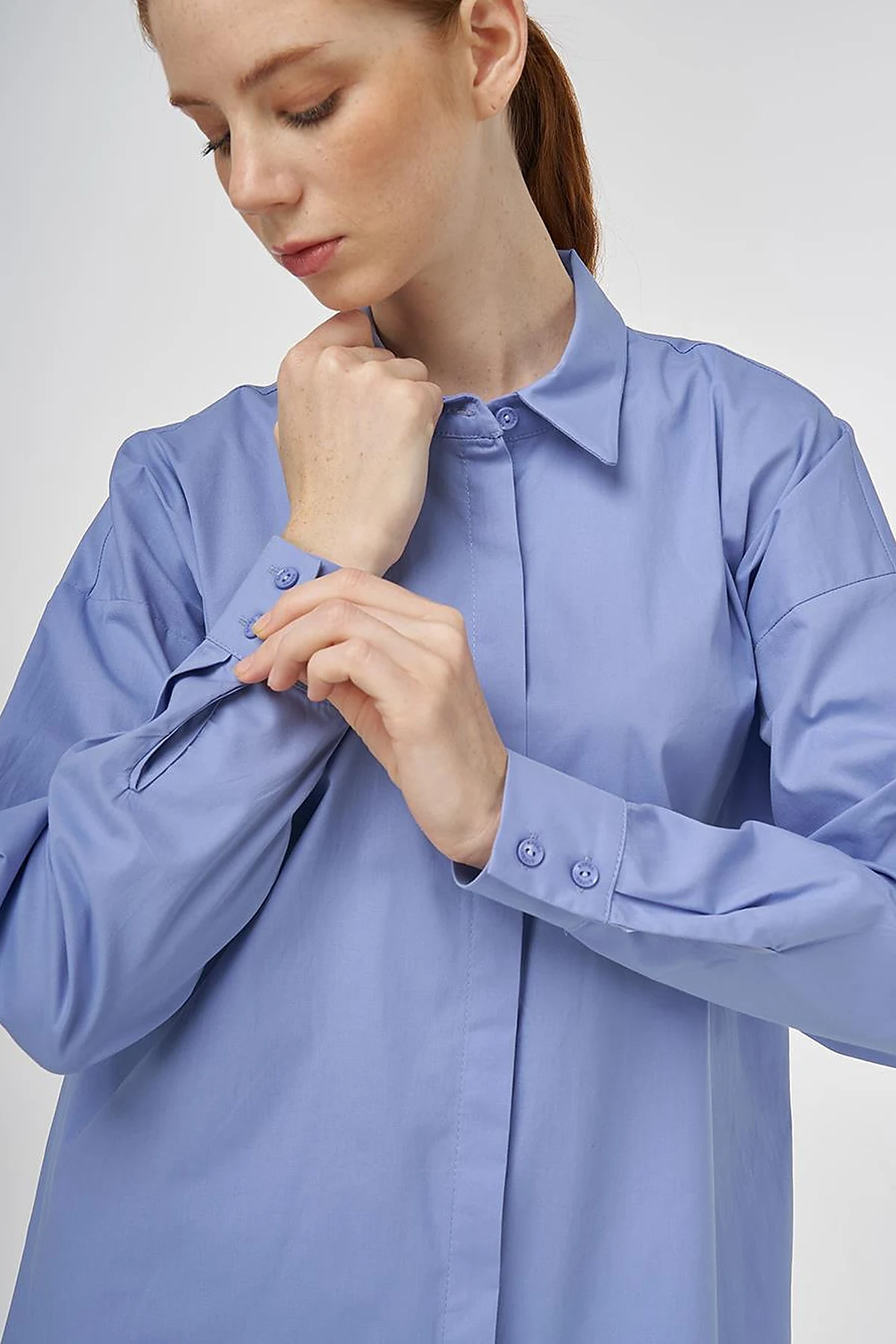Relaxed Fit Cotton Tunic Air Force Blue 