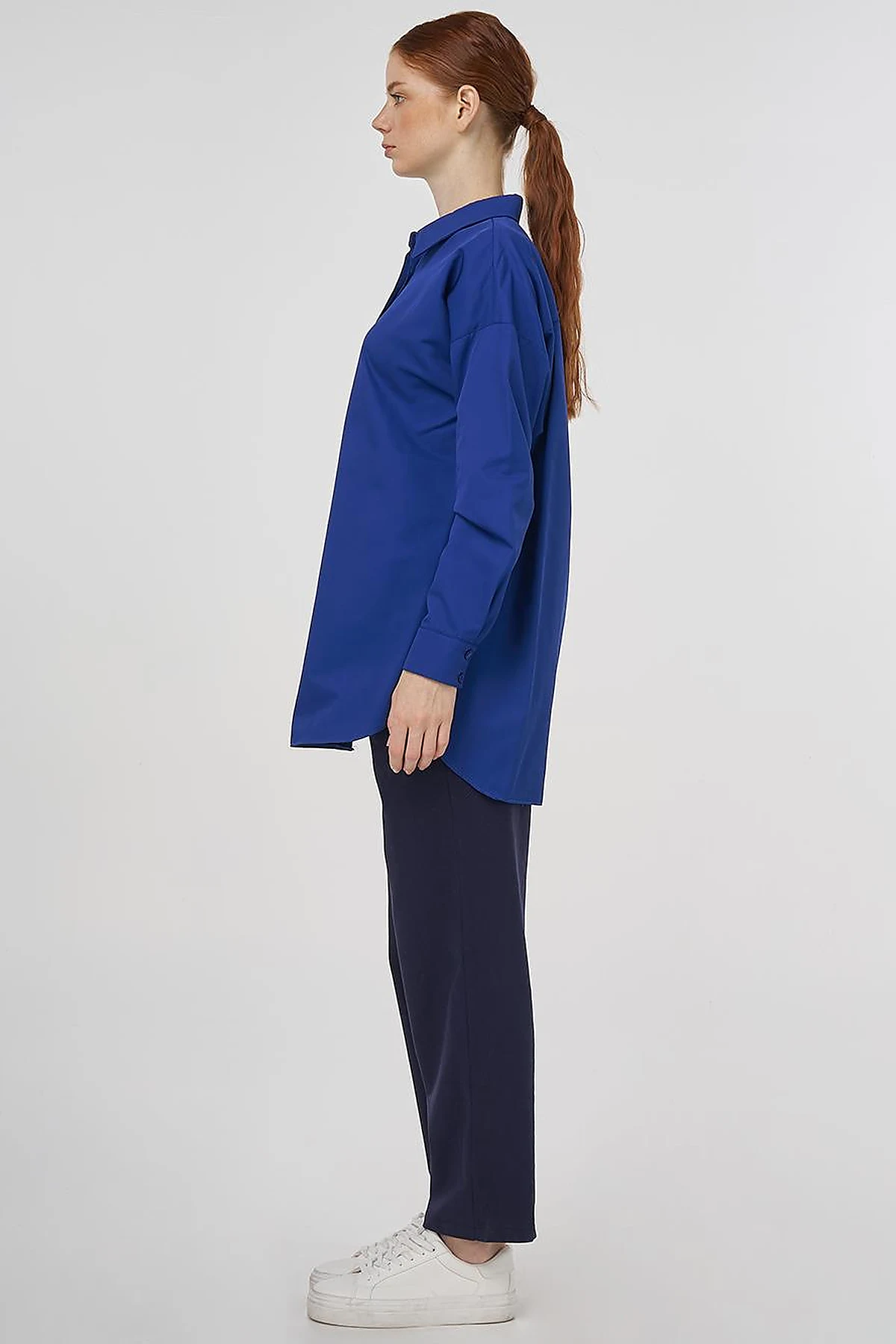 Relaxed Fit Cotton Tunic Indigo