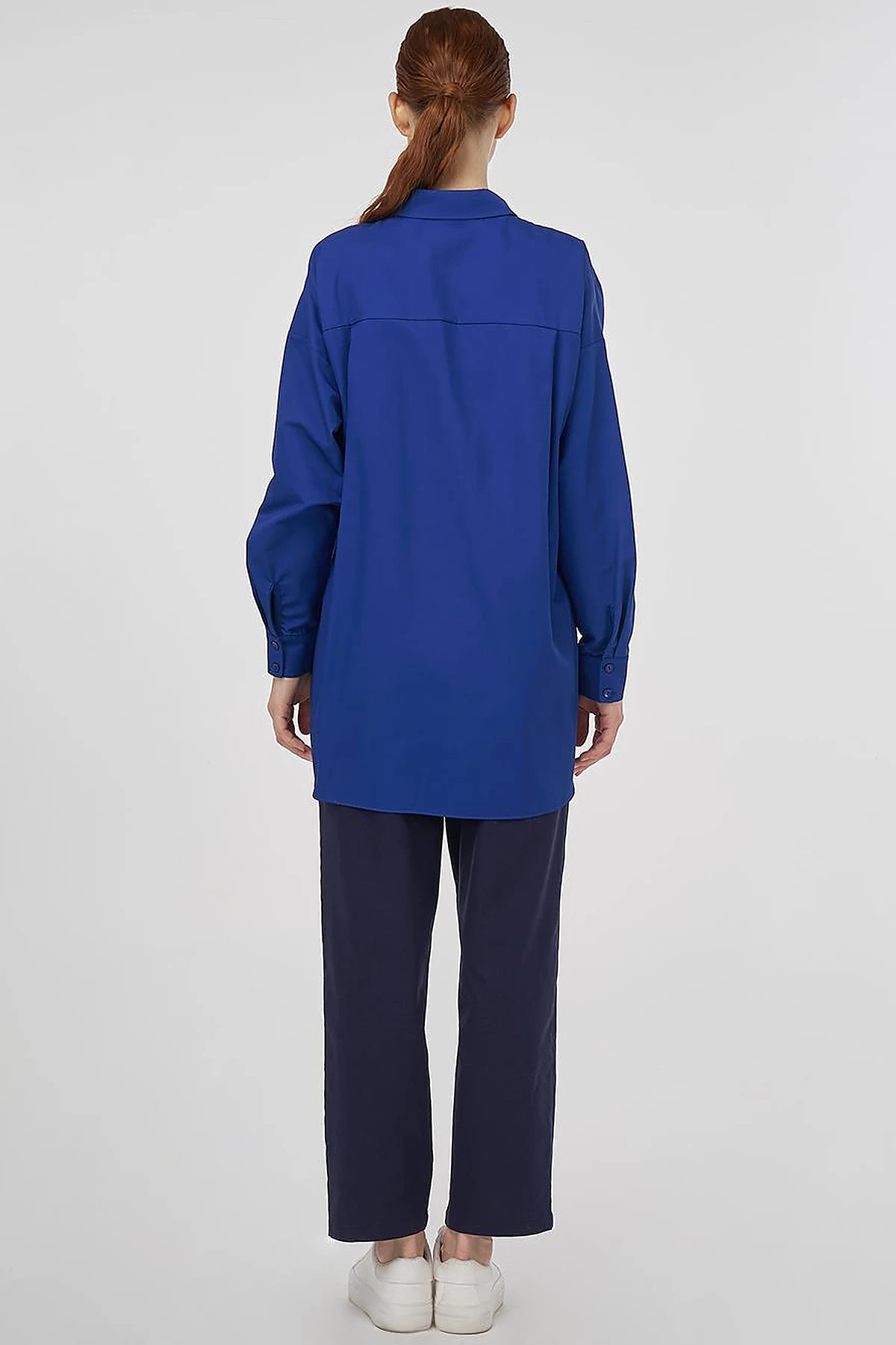 Relaxed Fit Cotton Tunic Indigo