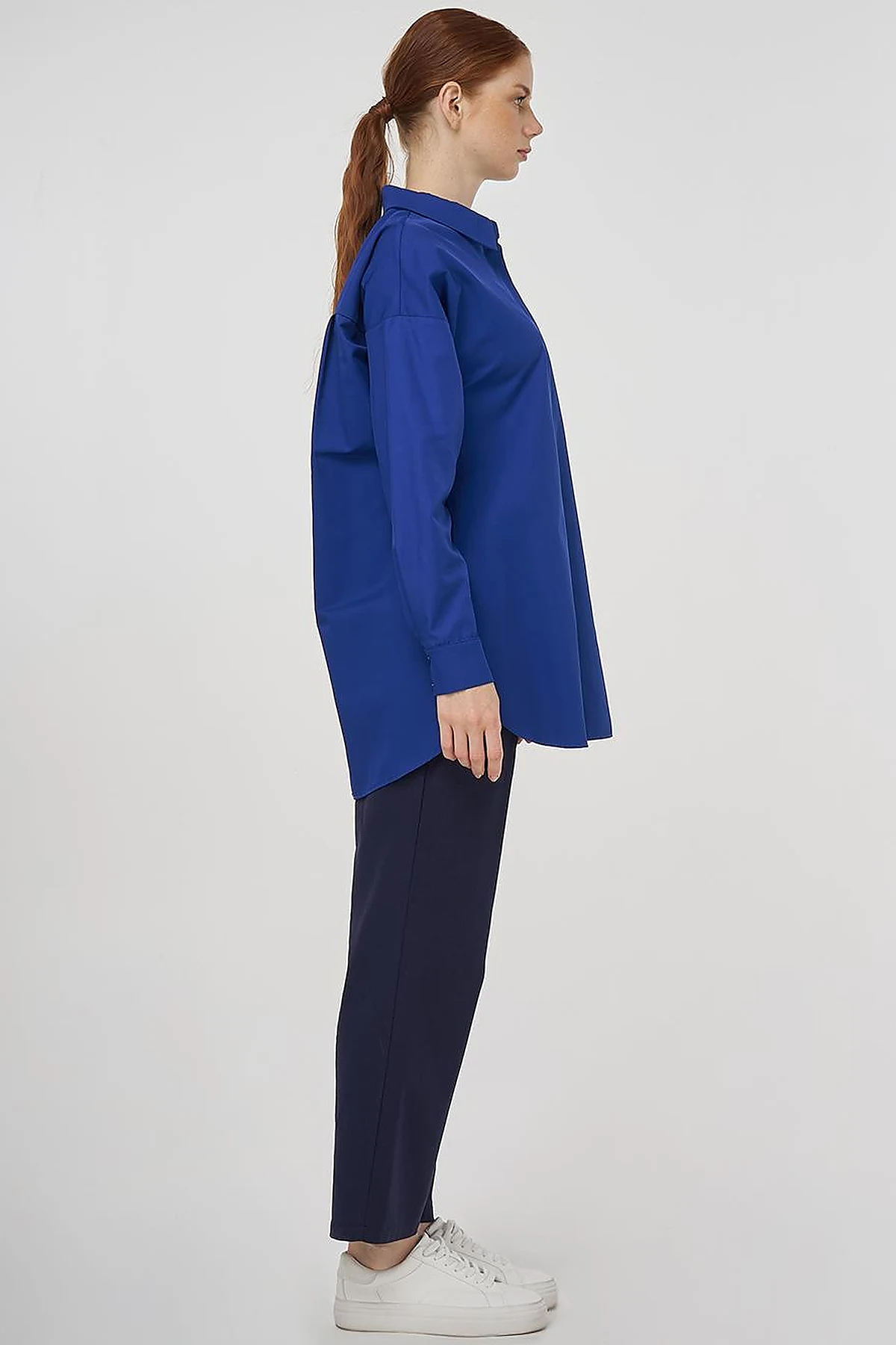 Relaxed Fit Cotton Tunic Indigo