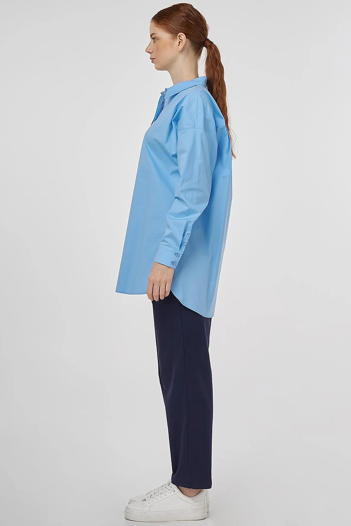 Relaxed Fit Cotton Tunic Dusty Grey