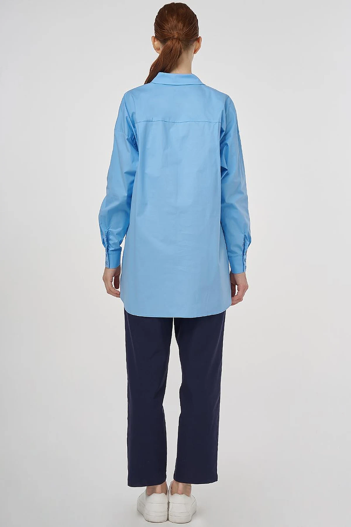Relaxed Fit Cotton Tunic Dusty Grey
