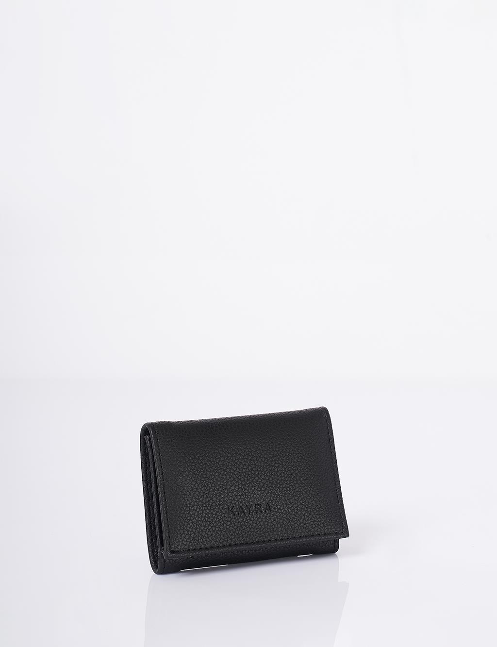 Logo-Embellished Faux Leather Wallet – Black