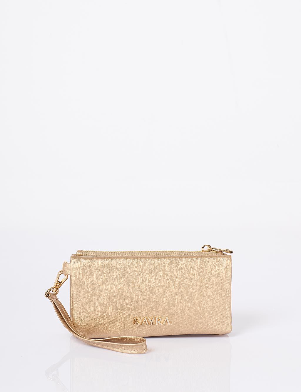 Zip-Around Large Wallet Gold
