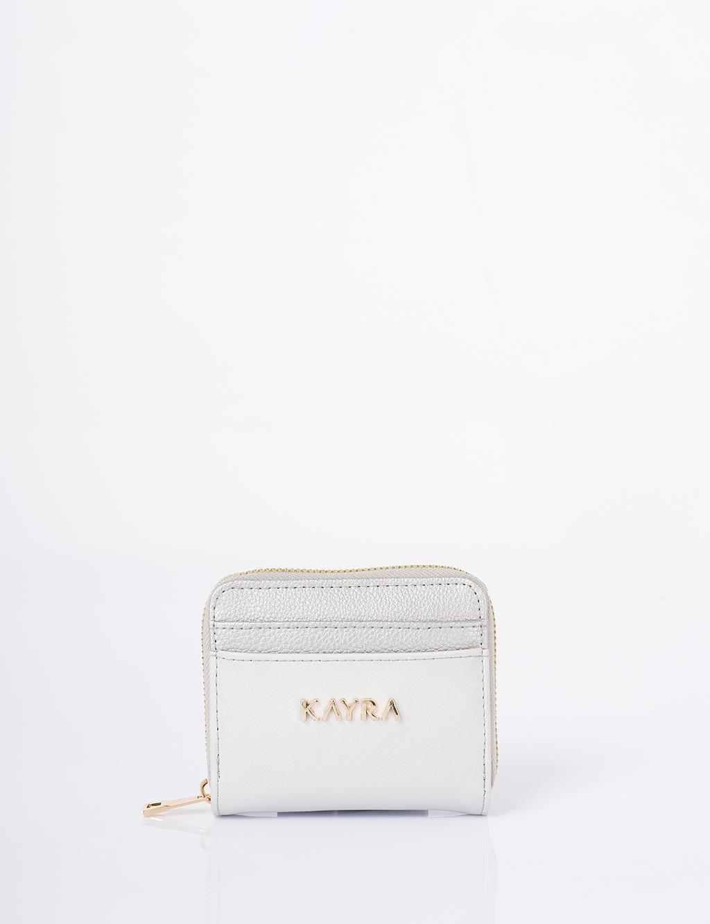 Logo-Embellished Mini Wallet - Gray