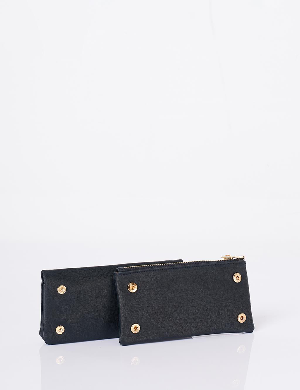 Zip-Around Large Wallet Navy 