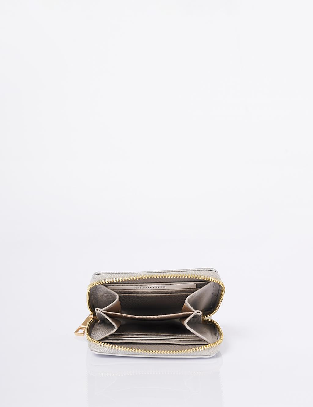 Logo-Embellished Mini Wallet - Gray