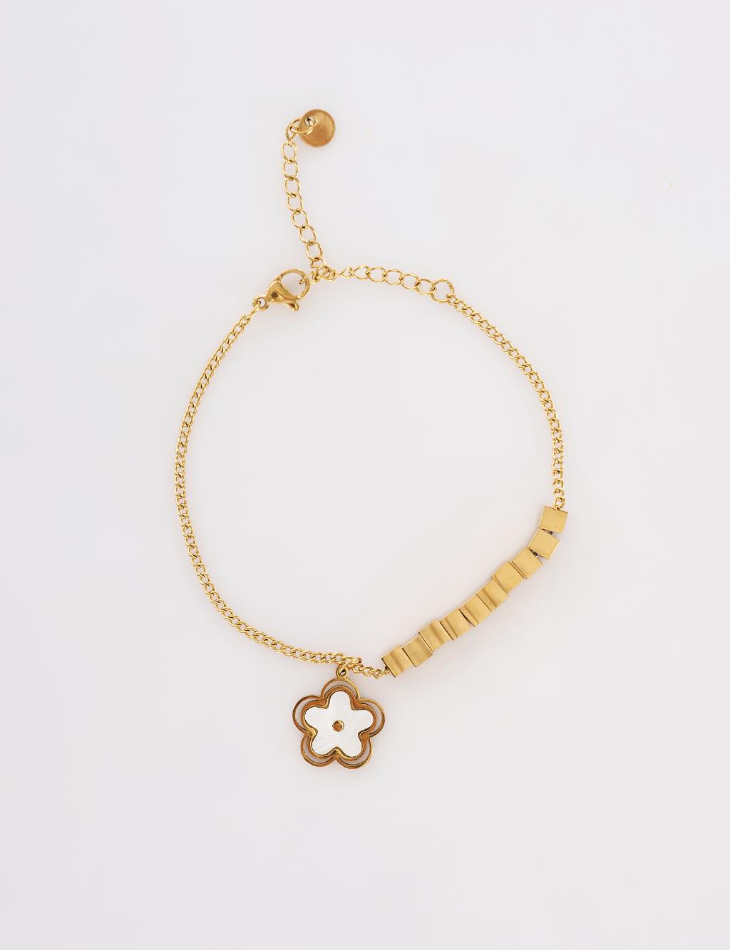 Minimal Charm Stainless Steel Bracelet – Gold