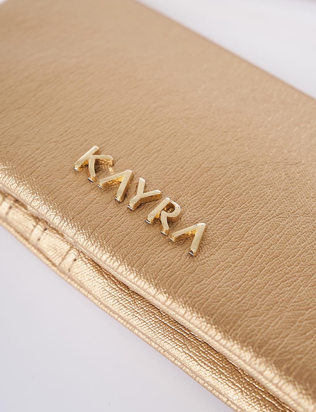 Zip-Around Large Wallet Gold