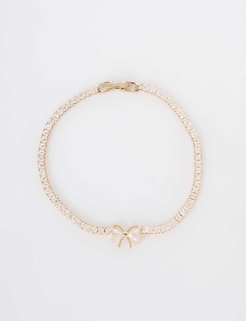 Bow Charm Bracelet – Silver