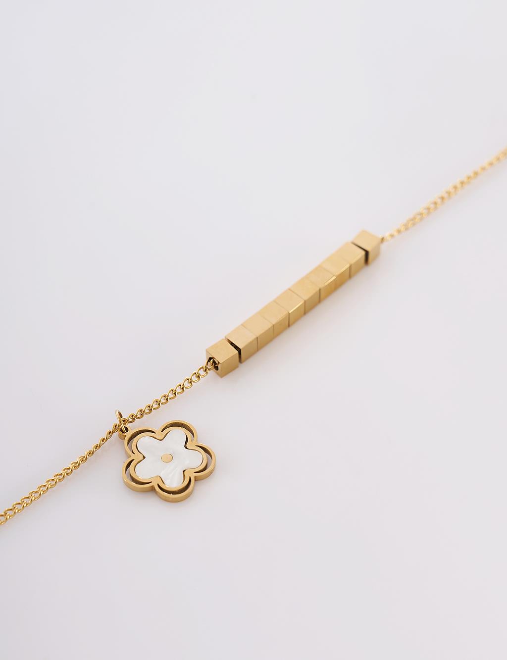 Minimal Charm Stainless Steel Bracelet – Gold